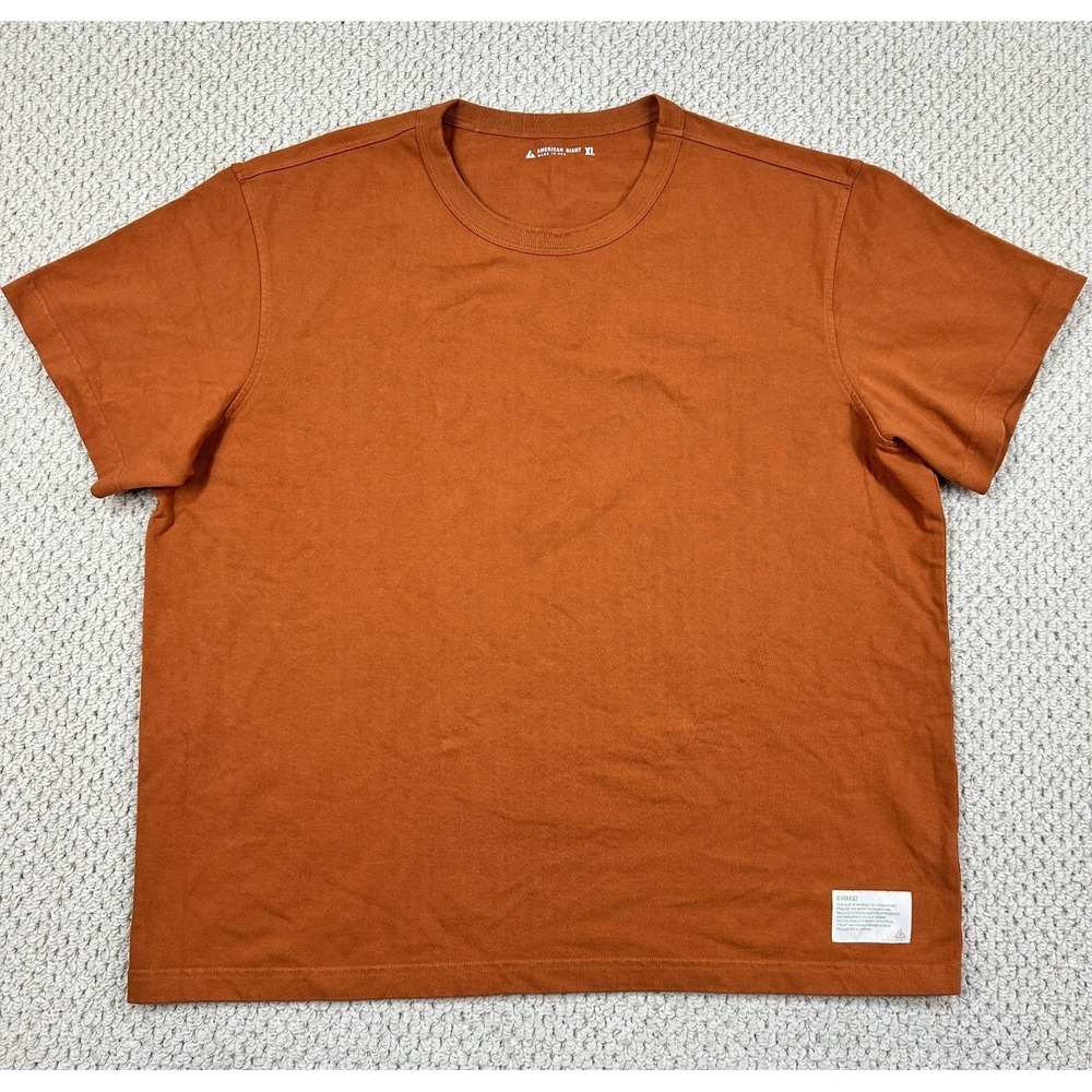 American Giant Everest T Shirt Men XL Burnt Orange Relaxed Boxy Short Sleeve Tee